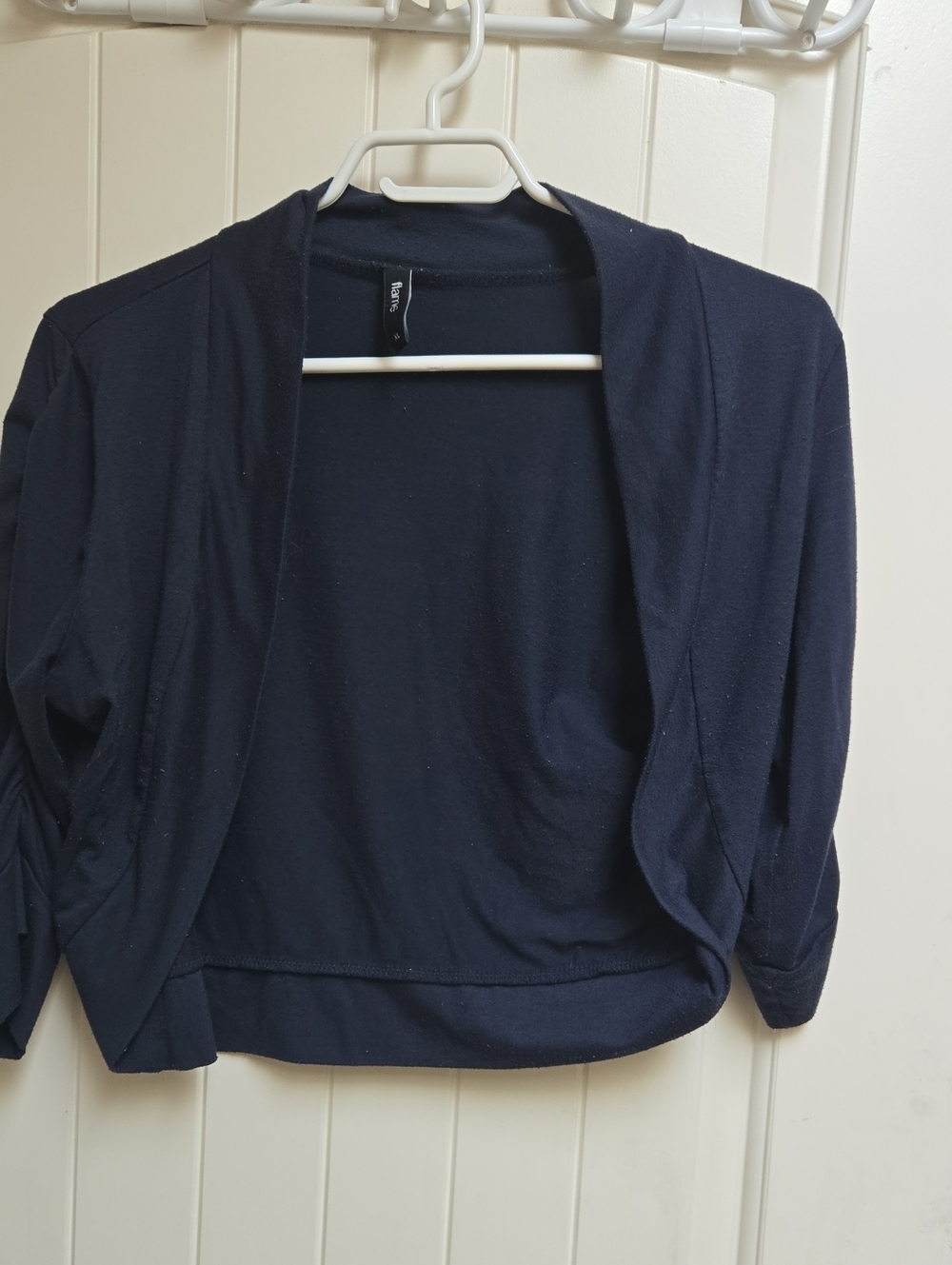 Flame Navy Dark Blue Open-Front Women's Sweater Cardigan XL